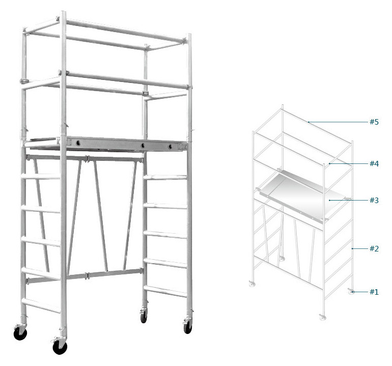 0.68x1.4m Aluminum Scaffolding