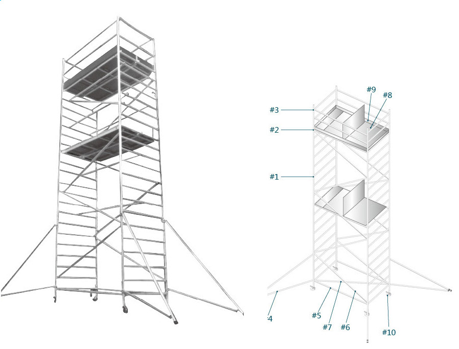 0.8x2.0m Aluminum Scaffolding