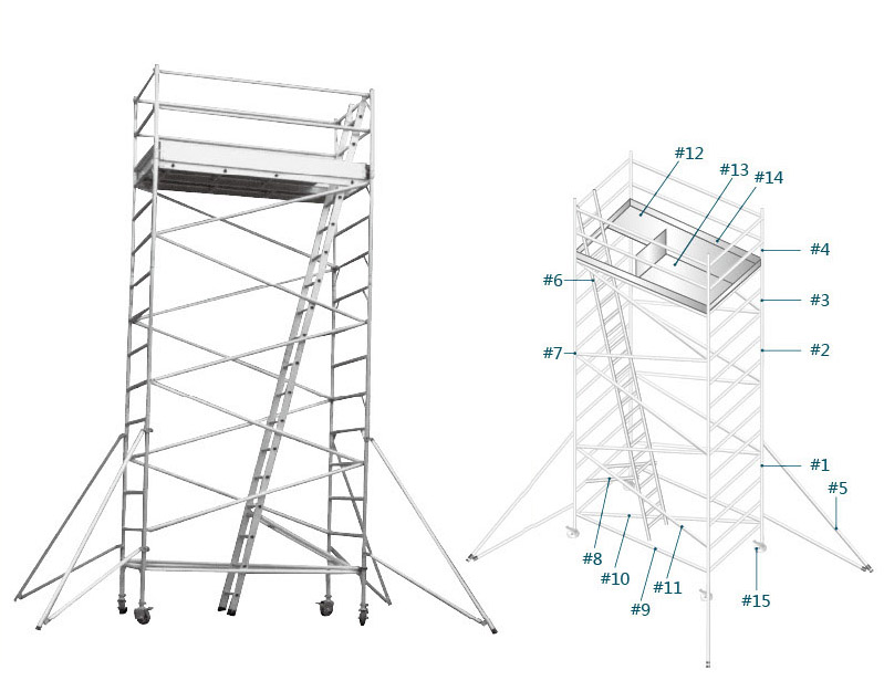 1.25x2.5m Aluminum Scaffolding