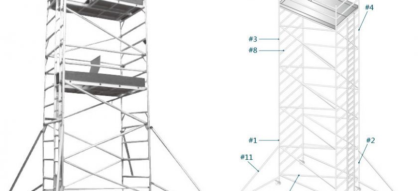 1.45x2.5m Aluminum Scaffolding