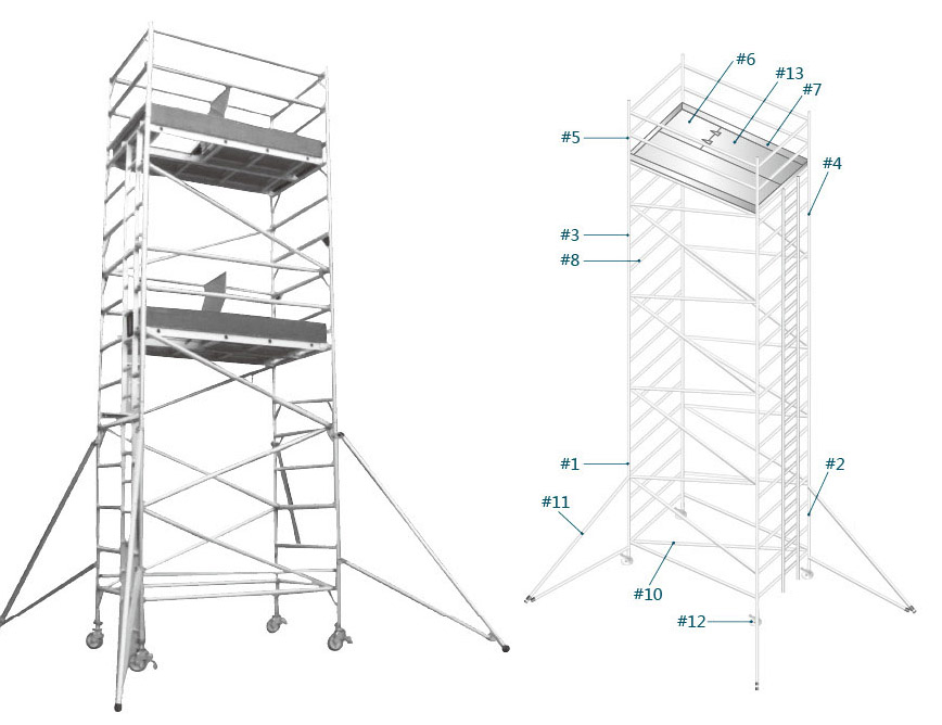 1.45x2.5m Aluminum Scaffolding