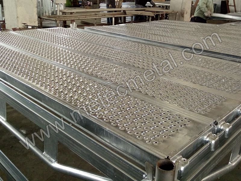 Layher type Steel plank for scaffolding