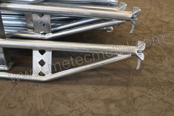 Double ledger for all round system scaffolding