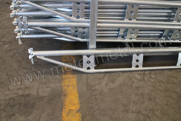 Double ledger for all round system scaffolding